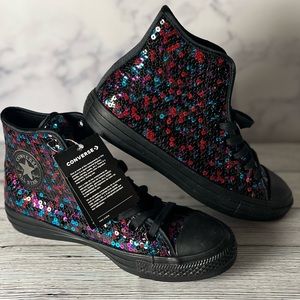 Converse Chuck Taylor All Star Sequin High Tops (Size 9)